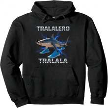 Tralalero Tralala Bootleg Brainrot Italian Brainrot Meme Pullover Hoodie - Black 20 - View 1