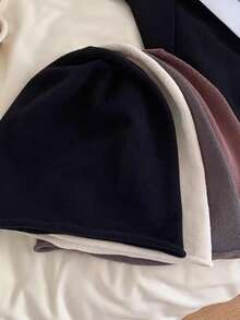 1pc Oversized Slouchy Beanie Hat For Men & Women, Minimalist Solid Color Ribbed Knit Skull Cap, Ultra-Soft Winter Headwear With Slouchy Fit, Versatile For Casual Street Style, Outdoor Activities & Daily Commute Winter Clothing