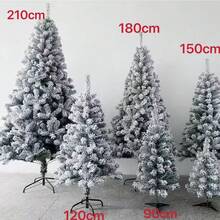 1pc Flocked Snowflake Christmas Tree, Artificial Hinged Christmas Tree With Metal Stand And Hinged Branches, Suitable For Home, Office, Party Decoration, Indoor Christmas Decor | Comfortable Holiday Design | Fluffy Branch Texture, Christmas Tree Ornament Christmas Decorations Home Christmas Gifts Christmas Decor - Multicolor - View 4