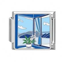 1/5/10/20/30/50pcs Stainless Steel Modular Bracelet Components, Romantic Starry Night Sky Series, DIY Detachable Bracelet Spring Cube