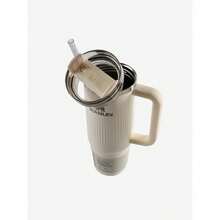 STANLEY - The  H2.0 Fluted Tumbler 30 OZ Premium Stainless Steel Insulated Mug Sippy Cup Portable Water Bottle Large-Capacity Coffee Cup Water Cup With Handle And Straw, For Travel, Home, Office, Gift, Ice Drinks And Hot Drinks 10-13003 1355 Christmas Gift New Year Gift - 1355 KEM BÓNG - Xem 2