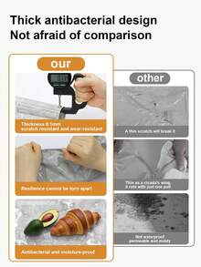 1 件浅灰色光面大理石纹厨房防油贴纸，耐热、防水、防霉瓷砖墙纸，自粘橱柜墙贴花，台面翻新大理石纹理膜 - 淺灰色 - 查看 13