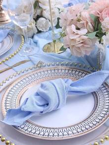 2/6pcs Soft Crinkle Cloth Napkins, Square Solid Color Versatile Dinner Napkins Suitable For Christmas, Thanksgiving, Daily Use, Party Decoration