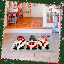 سجادة حمام بنمط شجرة عيد الميلاد، بساط الباب، سجادة حمام عيد الميلاد، سجادة مطبخ، بساط الباب، ديكور منزلي داخلي لعيد الميلاد، هدايا عيد الميلاد، ديكورات منزلية لعيد الميلاد، سجادة مانعة للانزلاق، بساط الباب، سجادة حمام - ماصة للماء بشكل جيد، مانعة للانزلاق، قابلة للغسيل في الغسالة، بساط باب مستطيل من الصوف الاصطناعي، مثالي لديكور الحمام أو غرفة النوم، ديكور وإكسسوارات حمام عيد الميلاد، سجادة مطبخ