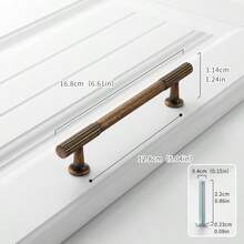 2 Pieces Of Vintage Bronze-Zinc Alloy Cabinet Handles, Antique Striped Decoration, Suitable For Bedroom, Kitchen, Cabinet And Drawer Door Handles, Furniture Hardware Accessories