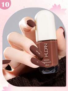 KUDAN 1瓶10毫升水性可撕指甲油，酒红色咖啡棕色，适合冬季，无异味快干指甲油，无需烘烤，持久耐用，适合日常美甲装饰、居家美甲和美甲沙龙美甲用品。 - 彩色 - 查看 42