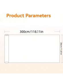 1 Roll Of Transparent Countertops Protective Film, Waterproof, Oil Proof, Heat Resistant (450°F),Self-Adhesive Cover For Kitchen,Cabinets, Tables, Furniture & Marble Surfaces - Multicolor - View 14