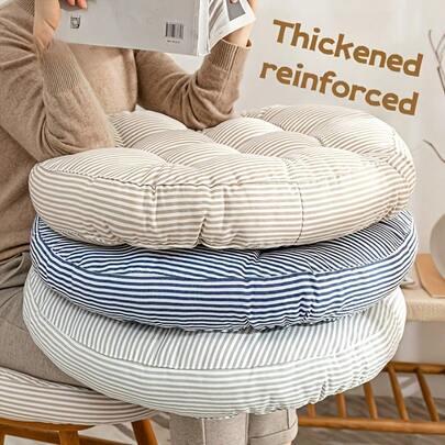 1pc Thickened Soft Floor Cushion - Extra Thick Supportive Seat Pad With Pastel Colors- Round Or Square Floor Mat For Office Chairs, Meditation, Yoga, Living Room - Machine Washable Fiber Fill - Ideal For Home, Desk, Tatami - All-Season Use - Compatible With Japanese Floor Seating - Cushion For Floor & Chairs, Floor Seat Cushion, Sitting Cushion, Floor Sitting Cushion