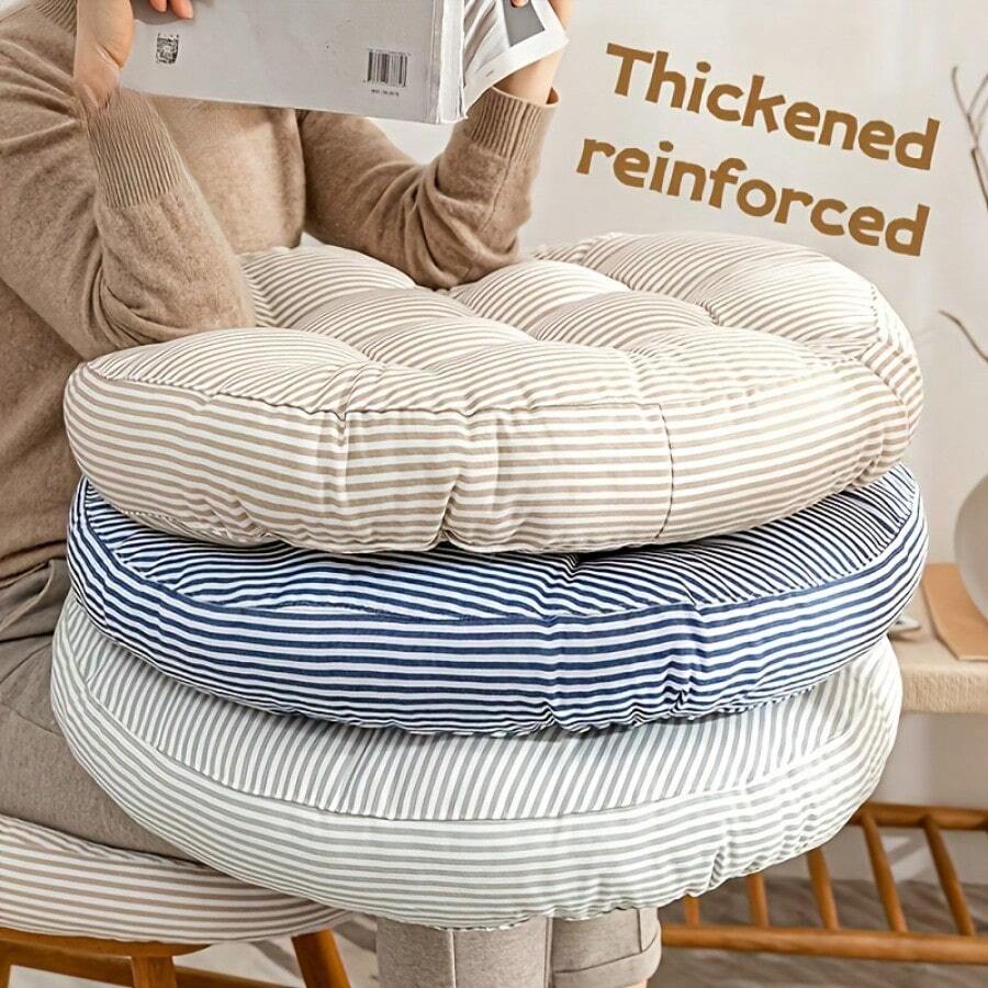 1 pernă de podea moale, îngroșată - Pernă de șezut extra groasă, cu culori pastelate - Covoraș rotund sau pătrat pentru scaune de birou, meditație, yoga, sufragerie - Umplutură din fibră, lavabilă la mașină - Ideal pentru acasă, birou, tatami - Utilizare în tot sezonul - Compatibilă cu scaunele japoneze de podea - Pernă pentru podea și scaune, Pernă pentru șezut de podea, Pernă pentru șezut de podea