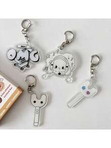 1pc KPOP Keychain, Keychain Accessories, New Denim Keychain, Keychains, Phone Charms, Car Accessories, Bag Charms, Bag Accessories, Gift For Friends Bag Accessories Lanyards With Id Holder Christmas