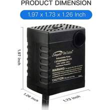 80 GPH Submersible Pump with Adjustable Intake 6' Waterproof Cord Hydroponics, Aquaponics, Fountains, Statuary, Aquariums more, 1 year - inicial - Ver 3