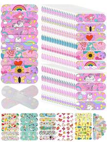 30pcs/Set Cartoon Band Aids, Swift Hemostasis & Gentle Wound Care,Fun Bandages, Adhesive Bandages With Multiple Pattern Styles, Flexible Colorful Cute Cartoon Bandages, Waterproof And Breathable Stickers To Protect Men And Women's Wounds, Daily Protection - Red - View 2
