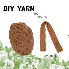 1 pièce, 50g/pièce, peut être utilisé pour les chapeaux, les écharpes, le crochet, les pantoufles et le tricot fait main.