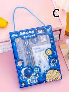 Christmas Gift Stationery Set - 6-Piece Portable Pencil Case With Santa, Reindeer And Holiday Designs - Perfect For Students And Office Use - Perfect Christmas Gift, Holiday Design, Durable Plastic, Stationery Gift Box, Calligraphy And Stationery Set, Stationery Countdown Calendar, Christmas Pens, Stationery Set, Pens, School Stationery, School Supplies, Stationery Projects, School Accessories