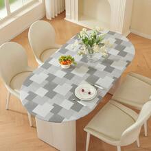 Oval Fitted Vinyl Tablecloth With Elastic Edge, Super Elastic Table Cloth, Wipe Clean Table Cover For Indoor And Outdoor - Multicolor - View 10