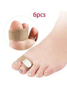 6pcs Adjustable Toe Separator Splint - Finger Fixation Strap, Reusable Polyester Fracture Bandage, Suitable For Hammer, Crooked And Overlapping Toes, Lace Closure, Hand Wash Only, Comfortable Polyester Toe Protector - Multicolor - View 10