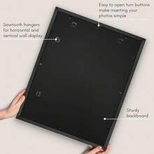 Americanflat 22x28 Poster Frame With Polished - Use As 18x24 Frame With Or Display 22x28 Photo Without - - Wide Picture Frames Wall Display - Black2025 - màu đen - Xem 6