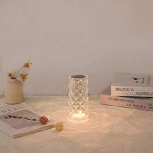 1 Pc Crystal Table Lamp, 16 Color Changing RGB Night Light Touch Lamp, USB Romantic LED Rose Table Lamps For Living Room Christmas Lamp Decor, Remote & Touch Control, Festive Decor, Decorative Display, Durable Construction, Home Decorators, Light/Lamp For Bedroom, Table Lamp, Led Light, Night Light, Room Decor - RGB - 查看 4