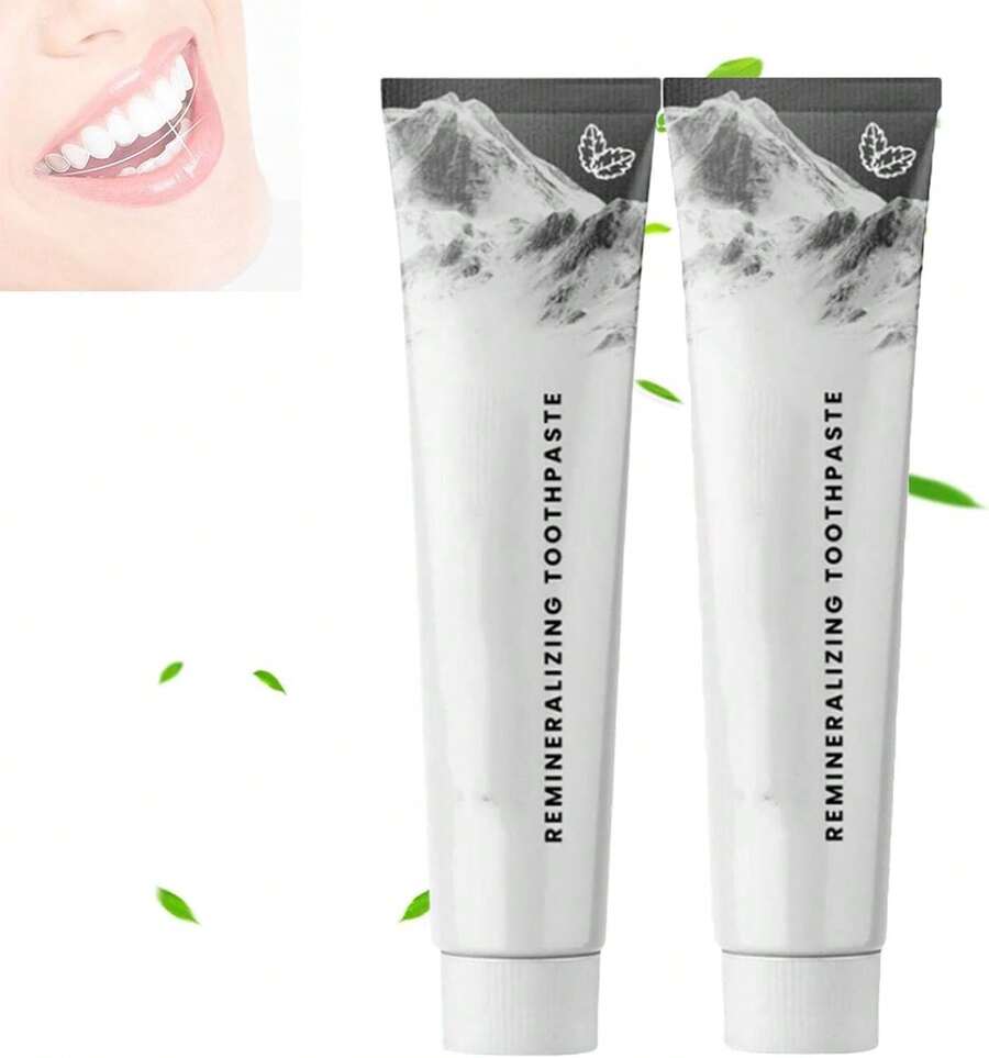 2 PCS Pasta de dientes, pasta de dientes remineralizante para encías, boca fresca, limpieza de dientes, pasta de dientes orgánica de mastic y menta - 1 - Ver 1