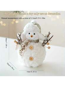 1 件粉色针织圣诞雪人装饰、桌面装饰、小型节日派对、感恩节和丰收装饰、万圣节和新年装饰品、驯鹿设计、适合家庭、卧室、办公室、节日派对装饰、圣诞装饰、雪人雕像、节日桌面雕像、新年装饰 - 金色 - 查看 14