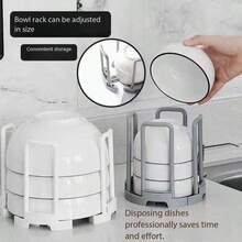 1 pieza de estante extensible para tazones de escritorio, estante de almacenamiento de cocina, soporte de taza de goteo de plástico, estante de almacenamiento de tazones y platos de gabinete, herramienta de almacenamiento de platos, decoración del hogar, regalo de Navidad, regalo para el hogar, decoración de la habitación