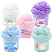 1/5Pcs 70ml Scented Solid Color Butter Slime Kit For Kids, Cute Non-Sticky Slime Putty For Kids, Ideal Christmas Gift Party Favors For Girls Boys - Multicolor - View 2