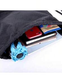 Sport Oxford Zipper Bag 5 Color Drawstring Pocket Simple Backpack Men's And Women's Fitness Backpack Lightweight Basketball Bag - Black - View 2