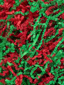 1 Gói Giấy Nhét Quà Giáng Sinh, Giấy Vụn Gói Quà Màu Xanh Lá Và Đỏ, Giấy Vụn Cắt Nhăn Dùng Để Nhét Quà, Thích Hợp Cho Sinh Nhật, Giáng Sinh, Lễ Tạ Ơn, Đám Cưới, Dùng Để Nhét Giỏ Quà, Vật Liệu Đóng Gói. - Đỏ và xanh lá cây - Xem 8