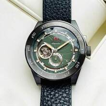 Orient Watches Men Automatic Watch For Men Classic Black Dial Leather Strap Dress Watch RA-AR0202E10B