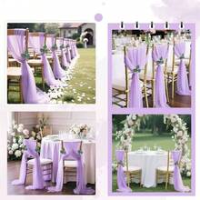 2/4/6/10 buc. Huse de scaun din șifon, 20 * 275 cm / 7,8 * 108 in, nuntă, Crăciun, decorațiuni de Ziua Îndrăgostiților, huse transparente pentru spate de scaun din organza pentru petrecere, eveniment, hotel, sufragerie, ziua de naștere, petrecere pentru copii, picnic