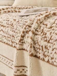 1pc Bohemian Sofa Blanket - Comfortable For All Seasons, Pet-Friendly, Dust Cover Sofa Throw With Tassels - Ideal For Living Room, Kitchen - Machine Washable, Hand Washable