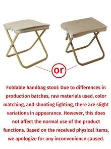 Outdoor Folding Chair, Portable Stool For Camping, Travel, Vacation And Fishing, Small Stool With Adjustable Zipper