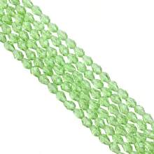 1 String  4/6mm Transparent Crystal Water Drop Beads, Fashionable Beaded Material Bracelet, Mobile Phone Chain And Necklace Accessories - Light Green - View 1