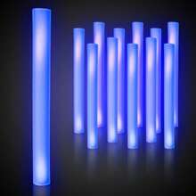 LED Foam Glow Sticks Party Packs - Multi-Color Flashing (Green/Blue/Red/Purple), Easy-Grip Design | Glowing Supplies For Christmas, New Year, Weddings, Carnivals & Concerts - Màu xanh lam - Xem 6