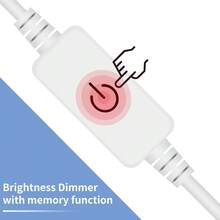 CanLing 3色LED化妝燈，觸控開關，專業室內USB 5V，無級調光，適用於臥室、梳妝室、梳妝鏡、衣櫥、浴室，護眼無閃爍夜燈，家居裝飾護膚照明 - LED Makeup Mirror Light - Touch Switch - 查看 6
