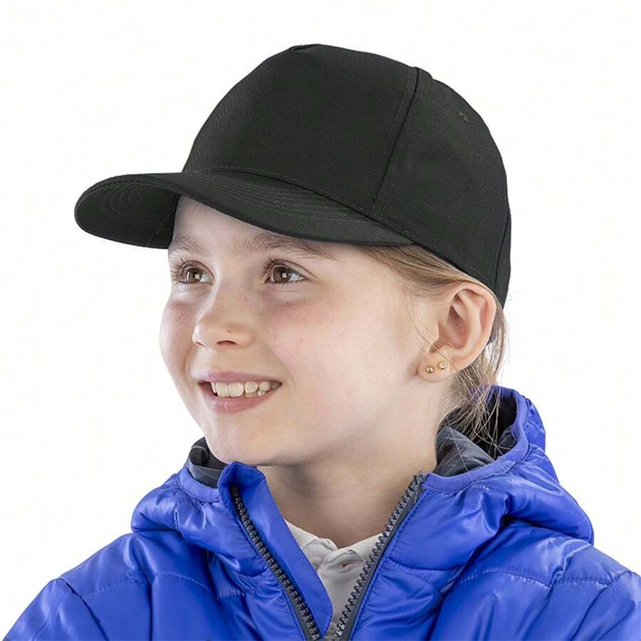 Result Genuine Childrens/Kids Core Printers Cap (Black) - Coffee Brown - View 1
