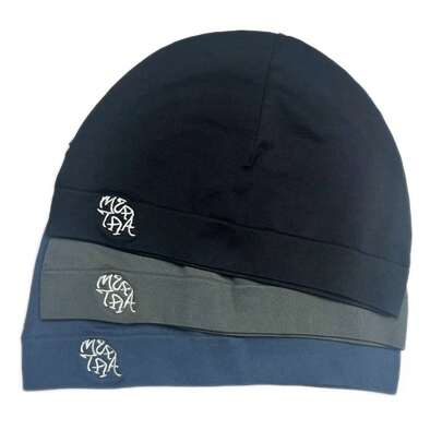 1pc Solid Color Letter Nylon Outdoor Sports Cycling Cap, Soft & Breathable Unisex Sports Cap With Elasticity, Ear Flaps, Embroidered, Minimalist Sports Design, All Season