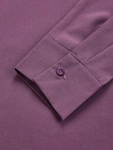 Purple Three Pieces Agbada Attire For Men, Long Colorblock Embroidered Robe And Dashiki Shirt & Elastic Waist Pants, Traditional African Attire For Ceremonies, Wedding, Cultural Celebrations, Festivals, Elegant African Fashion For Men, Royal & Elegant Style