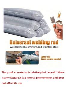 3pcs Universal Welding Rod, Repair Low-Temperature Welding Rod, Water Tank Pipe Welding Tool, Low-Temperature Easy Welding Strip, Easy Melting Powder Core Welding Rod, Brazing Strip, Stainless Steel Copper Iron Aluminum Welding Tool - Silver - View 8