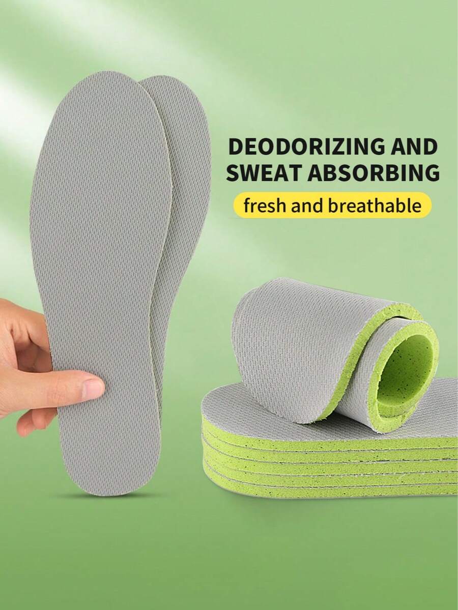 1 Paar schweißabsorbierende Laufschuh-Einlegesohlen für Damen und Herren, stoßabsorbierende Volleinlegesohlen
