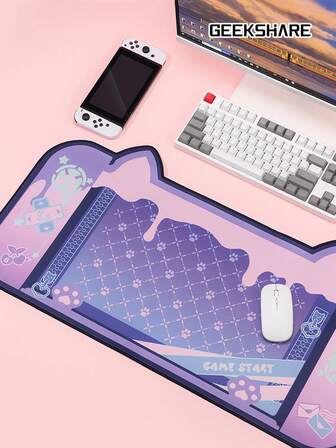 GeekShare 卡通图案鼠标垫，适合桌面办公使用