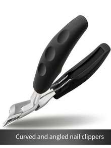 1pc Curved Tip Nail Clipper, Angled Nail Scissors, Suitable For Thick Nails Trimming, For Adults And Elderly, Precision Toenail Trimmer - Wide Mouth, Straight Blade Fit For Thick Nails, Odorless Foot Care Tool - Multicolor - View 11