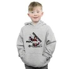 Marvel Boys Avengers Iron Man Armoured Avenger Hoodie (Sports Grey) - Grey - View 1
