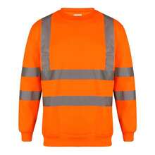 Yoko Unisex HiVis Heavyweight Sweatshirt (Hi Vis Orange) - 橘色 - 查看 1