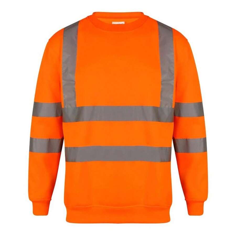 Yoko Unisex HiVis Heavyweight Sweatshirt (Hi Vis Orange) - 橘色 - 查看 1