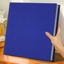 1pc Large Photo Album, Self-Adhesive Magnetic Scrapbook Album, 20 Sheets/40 Pages DIY Album, Includes Scraper, Minimalist High Capacity Photo Card Box, Suitable For Family Commemorative And Wedding Photos Storage, Home Supplies, Multiple Colors Available - Multicolor - View 7