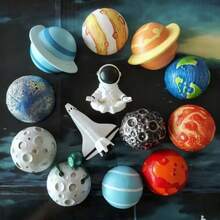 1/9pcs Space Fridge Magnet Set - 3D Resin Solar System Magnets , 9 Planets, Earth, Astronaut, Moon, Mars, Spaceship - Suitable For Fridge, Cabinets, Office Whiteboards, Children's Room Decor And Gifts For Birthday And Christmas - Multicolor - View 10