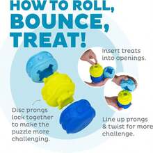 Outward Hound Puzzle Cube Interactive Squeaky Dog Toy - ColorB - 查看 3