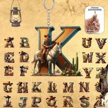 2D Flat Acrylic 26 English Alphabet Decorative Pendant, With Hanging Letter A-Z - Suitable For Christmas, Valentine's Day And Thanksgiving Decoration. Multifunctional Keychain And Backpack Hanging Accessory