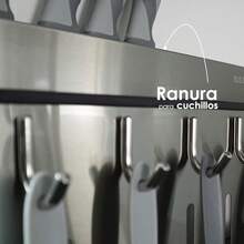Ilios Innova Estante organizador de utensilios de cocina, rack de cocina montado en la pared multifuncional - Estante de cubiertos - Ver 6